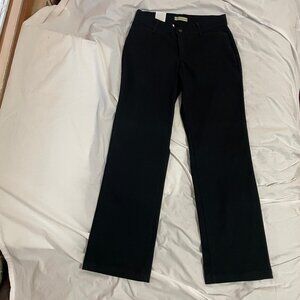 NWT Riders by Lee Black Plain Front Straight Leg Pants Womens Sz 10 M 32" Inseam